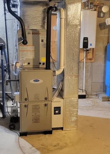 Furnace system close-up