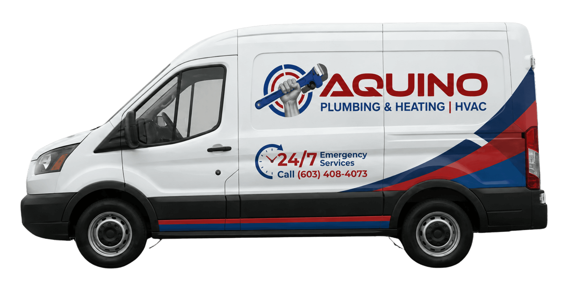 Aquino Plumbing & Heating service van